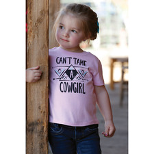 Cinch Toddler Girl's Can't Tame A Cowgirl Pink T- Shirt CTT6851025
