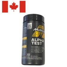 "MuscleTech AlphaTest Testosterone Booster for Men - 90 Capsules, Boosts Free Te