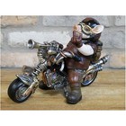 Rider Pig Ornament Resin Animal On Motorbike Home Decoration Indoor Rude Statue 