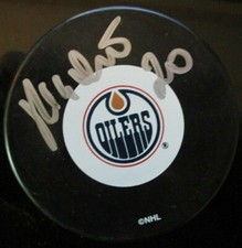 RADEK DVORAK SIGNED EDMONTON OILERS HOCKEY PUCK w/ COA