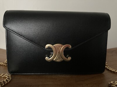 Celine Triomphe Wallet on Chain Tasche schwarz neu und nie benutzt mit Rechnung