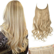 Extensiones de Pelo Sint tico Ondulado Balayage Rubias 18" Mujer Sin Clip