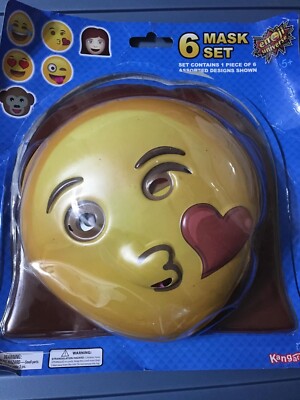 Emoji set of 6 emojis mask, excellent condition, just open box!