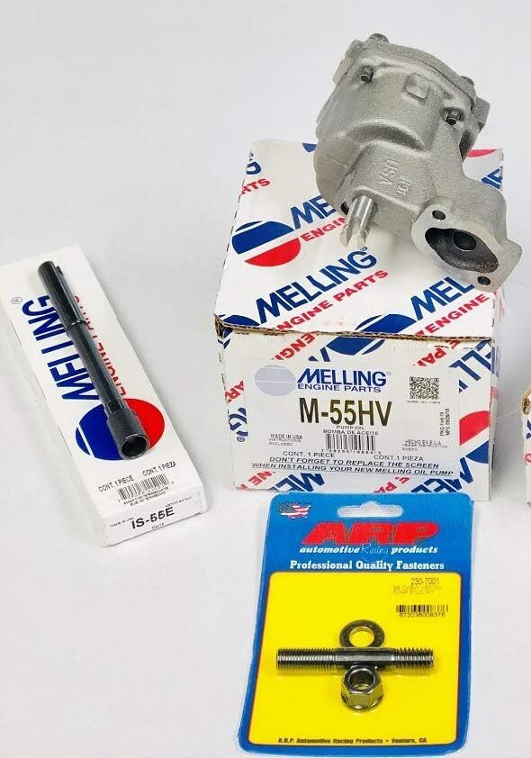 MELLING M55HV Oil Pump HIGH VOLUME+Drive Rod+ARP Stud Chevy 283 327 350