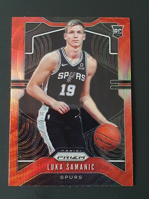 2019-20 Panini Prizm Prizms Ruby Wave #265 Luka Samanic RC