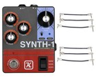 Keeley Synth-1 Reverse Attack Fuzz Wave Generator + 2x Gator Patch Cable 3 Pack