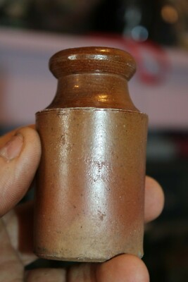 Antique, 3 1/8'', Stone Glazed, Ink Bottle, Item # A - 4486