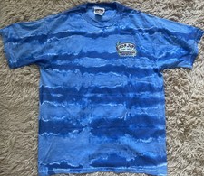 Vintage Ron Jon Surf Shop Florida Paradise Blue Graphic Tie Dye T-Shirt L