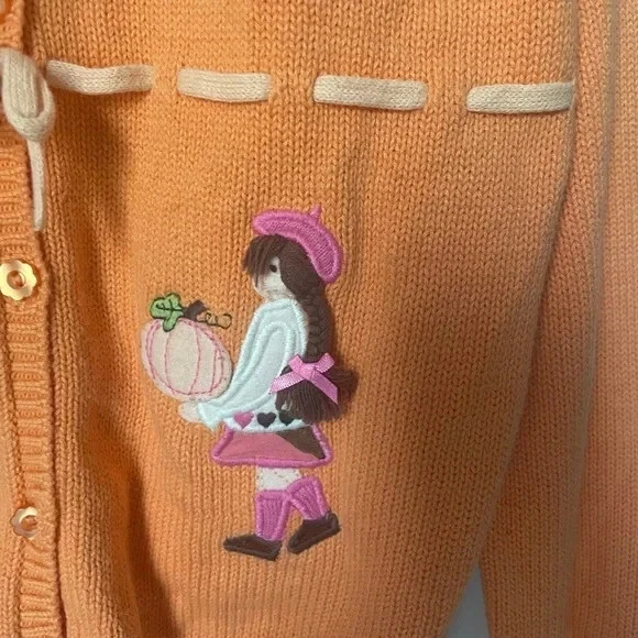 Suéter con botones escénico divertido otoño Hartstrings vintage para niños talla 14/16 Foto 4 de 4