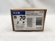 Eaton Cutler BR 70 Amp 2-Space 4-Circuit Indoor Main Lug Load Center Alum Bus