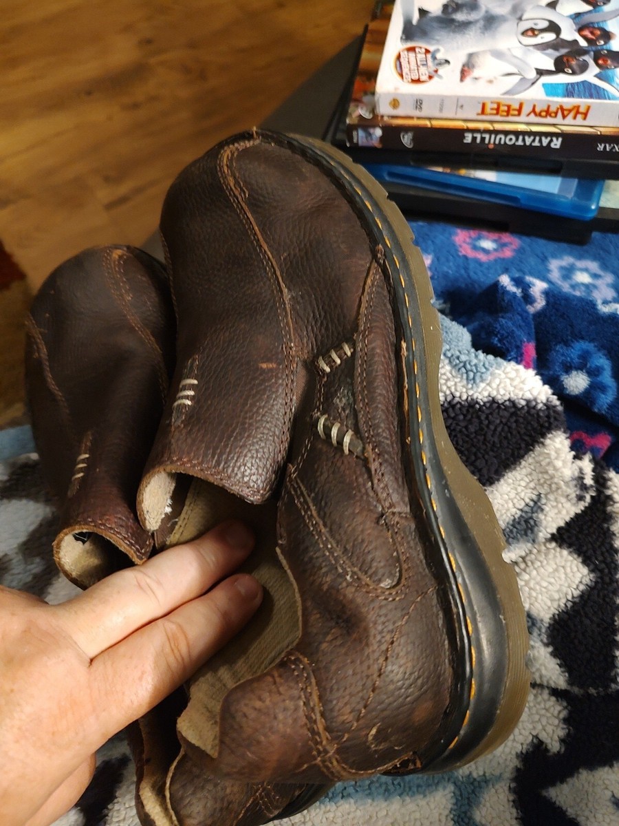 DR MARTENS Air Wair Mawgan Brown Leather Slip On Loafers 