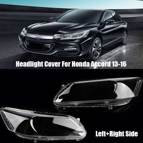 2x Headlight Cover LampShade Lens Lenses Clear For 2013 2014-2016 Honda  Accord - Picture 1 of 11