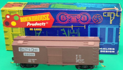 Roundhouse - Balt & Ohio Box Car - 40' box car #69089 - marrón | Zustand: New