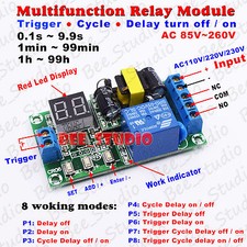 AC 110V-230V LED Dispaly Time Cycle Delay Switch Timer Relays Turn ON/OFF Module