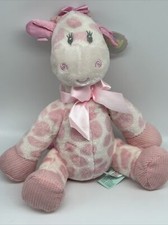 First  Main 9" Jingles the Pink Giraffe Rattle Plush NEW