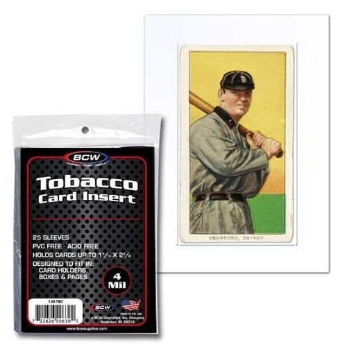 (25) BCW Tobacco Mini Card Insert Sleeve