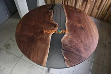 black clear epoxy resin table top farmhouse furniture kitchen decor home table