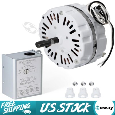 F0510B2944 F0510B2705 Attic Fan Motor&120V Adjustable Thermostat Switch New