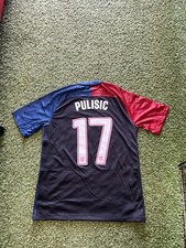 Nike USA Men's Away Jersey 2016 Legend Pulisic 17 - Black/Red/Blue