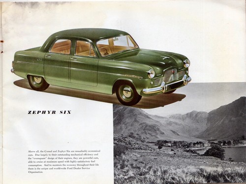 Ford Consul & Zephyr Mk1 Saloon 1954-55 UK Market Sales Brochure FAIR - Picture 2 of 2