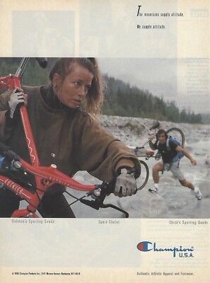 1990 Champion Sportswear Workout Fashion vintage print ad