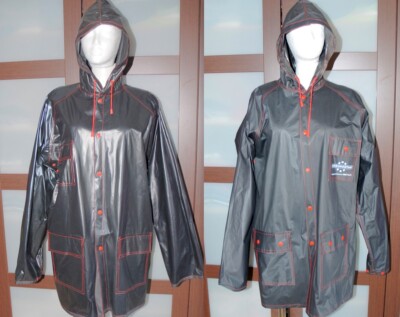 CHRONOSTAR PVC Wende Regenjacke + Kapuze Regenmantel Regen Jacke 56-58/XL-XXL