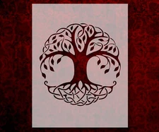 Tree of Life Stencil Template Reusable 8.5 x 11 Inches for Painting