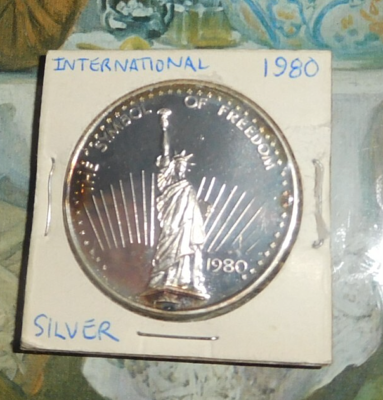 1980 International Silver Trade Unit .999 Bullion Round 1 Oz