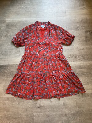 CeCe Womens Short Sleeves Floral Cottagecore Dress Size S | eBay