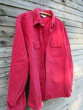 Men's five brother USA red flannel chamois shirt XL soft worn vintage
