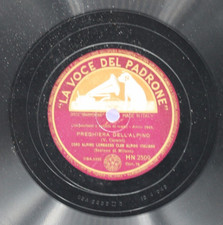 disco vinile 78 giri preghiera dell'alpino coro alpino lombardo les montagnards