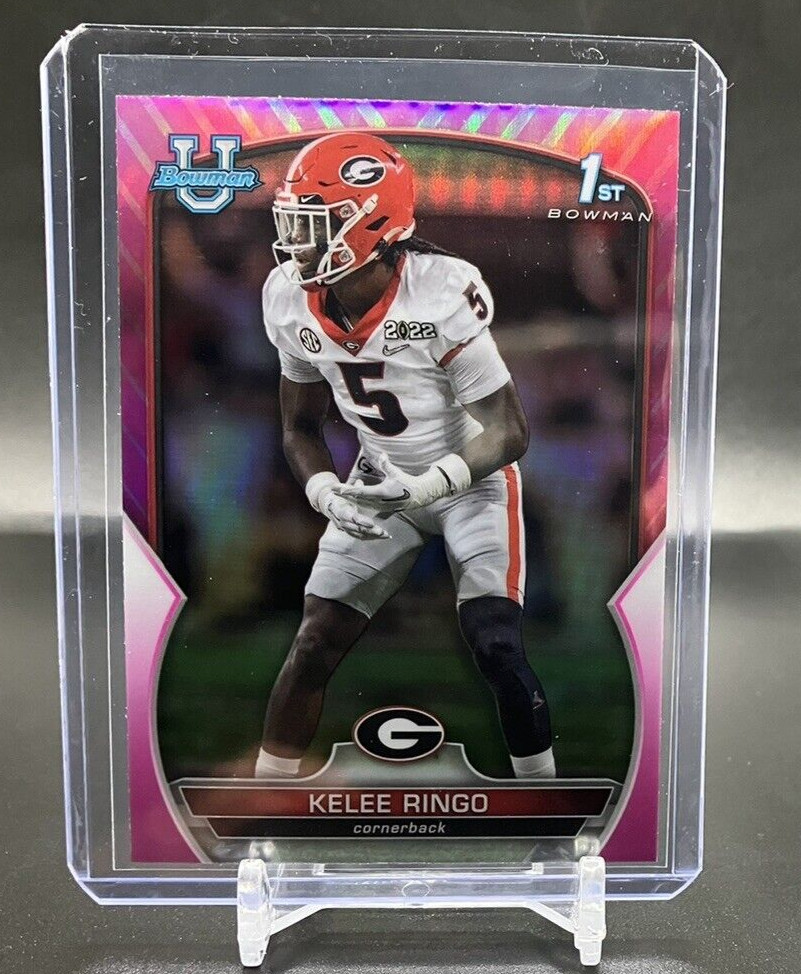 2022 Bowman University Chrome Kelee Ringo #68 Pink Refractor 1st Bowman Georgia
