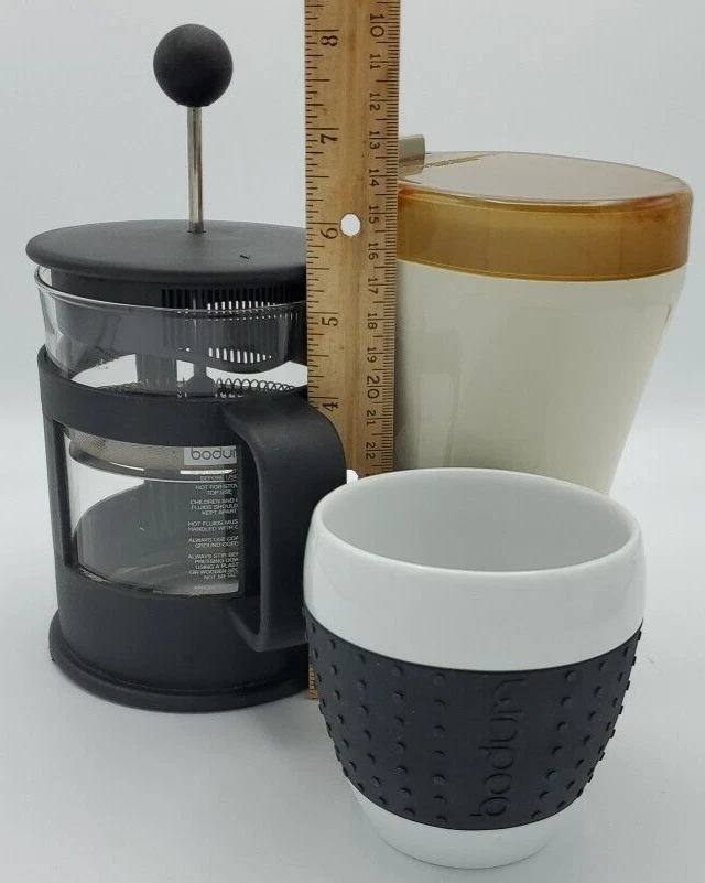 Bodum French Press+ Mr. Coffee Grinder & Cup 3 pc 2 Cup Bundle College Apt READ