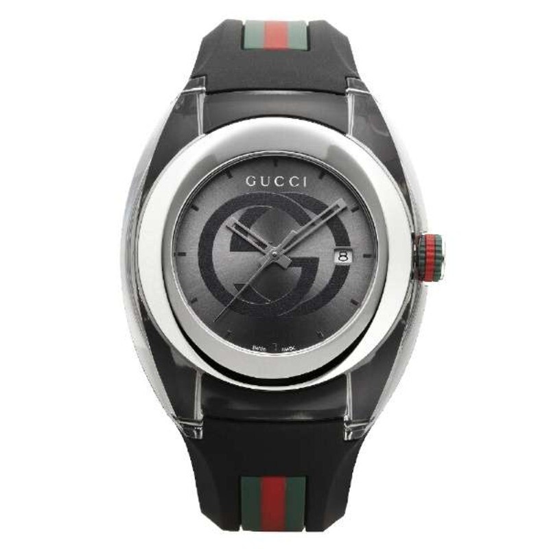 GUCCI ラバー ベルト 時計　SYNC YA137116 Gucci YA137116 Sync Quartz Rubber Men's Watch New + Box & Paper's