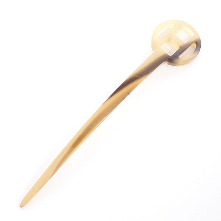 Hermes Authentic H Motif Round Hairpin Buffalo Horn Hair Hermes Authentic H Motif Round Hairpin Buffalo Horn Hair