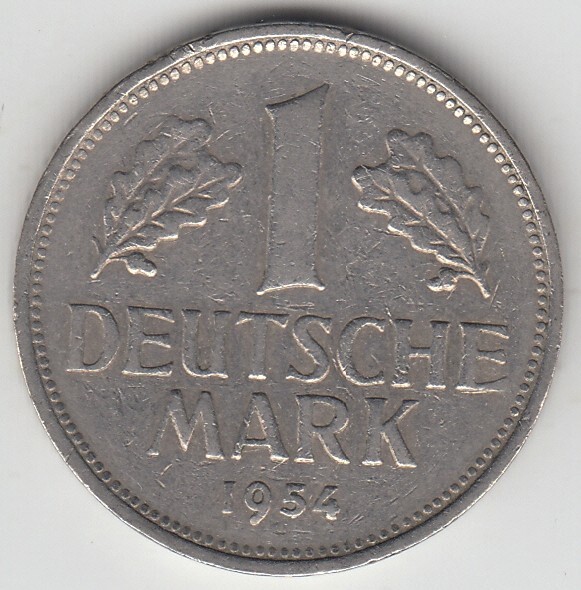 1954 G Germany 1 Deutsche Mark Coin -RARE KEY DATE ! KM# 110 | eBay