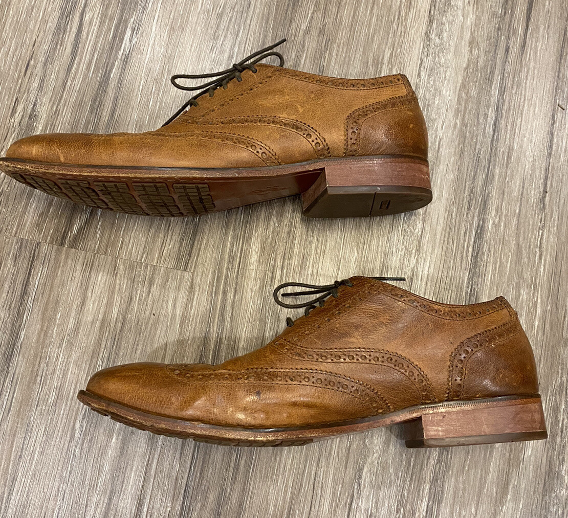 Cole Haan Air Colton Wing Tip Oxfords Shoes Distressed Brown C10027 Mens 8 M Cole Haan Air Colton Wing Tip Oxfords Shoes Distressed Brown  main image 4