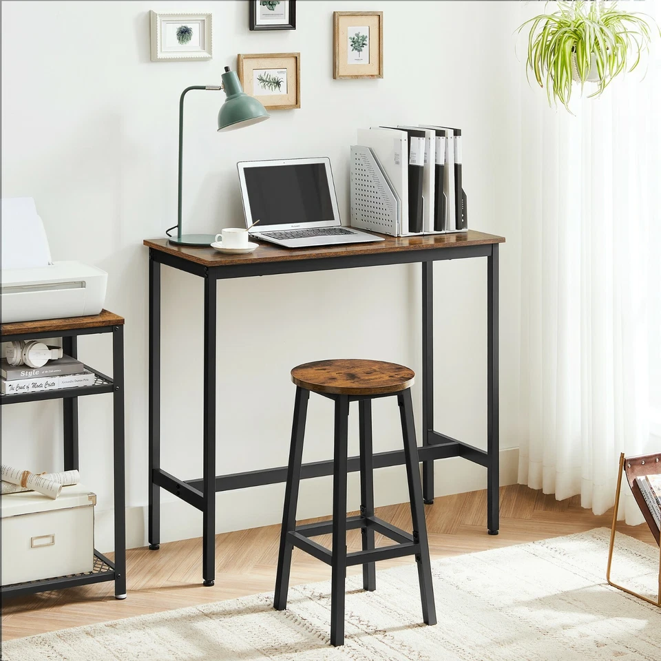 Bartisch-Set Stehtisch Küchentisch mit 2 Barhockern Barhocker+Bartisch LBT219B01 - Bild 2 von 4