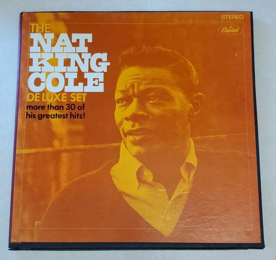 Nat King Cole Deluxe Box Set 1968 Capitol Records 3 Vinyl Records 33 RPM - Image 4 of 4