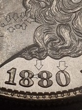 1880-S Morgan Silver Dollar 8/7 VAM 12 Spikes with PL Reverse