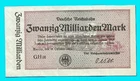04 089 emergency money Reichsbahn-Direktion-Berlin 20 billion Mark, 18.10.1923-1.1.24