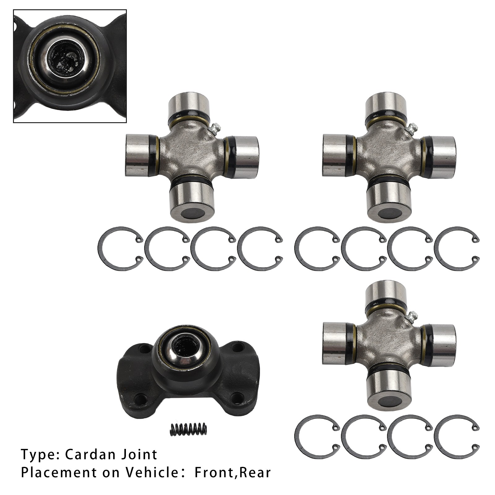 Double Cardan Joint 211355X + 5-153X For Jeep Wrangler Cherokee XJ TJ thumbnail 3