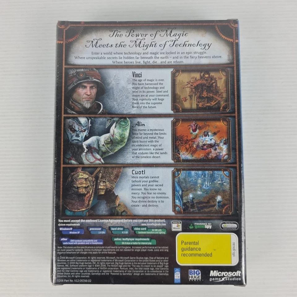 Rise of Nations: Rise of Legends PC CD-ROMS Box 2006 - SEALED NEW Free Postage - Image 2 of 4