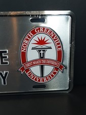 North Greenville University License Plate Aluminum Old Style Tag Tigerville SC