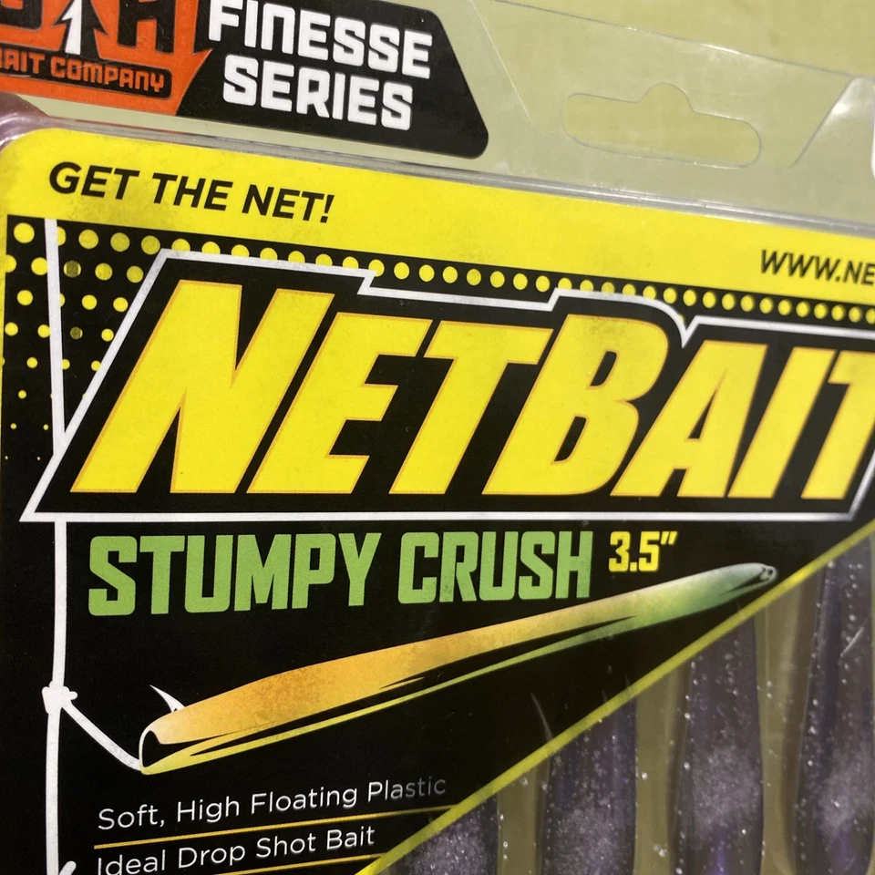 "Paquete de 8 unidades NETBAIT Stumpy Crush 3,5"" Bang Dropshot Bait"  Foto 3 de 4