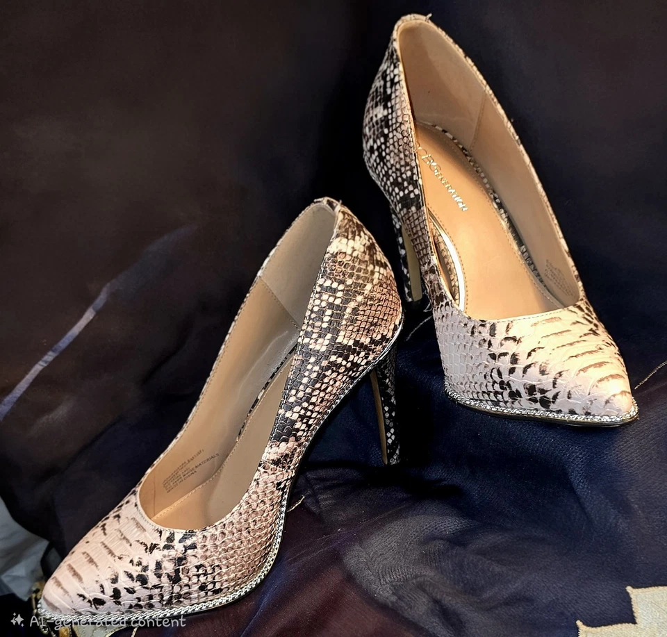 BCBGenerationWomen's Holli насосы женские туфли слоновой кости змея размер 6 новый... - Изображение 2 из 4