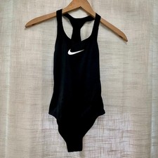 Nike Little Girls Small Essential Racerback One Piece Swimsuit Black 8-10 yr old