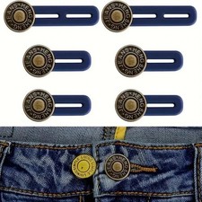 6PCS Jeans Button Extender Adjustable Waist Extender for Men Women Pants