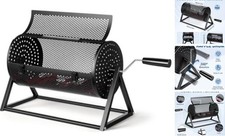 Raffle Drum, Heavy Duty Raffle Tickets Spinner Cage with Wooden Turning Black