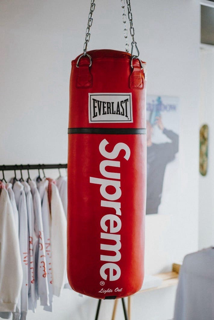 Supreme x Everlast Boxing Bag Red Punching Bag SS16 Mike Tayson